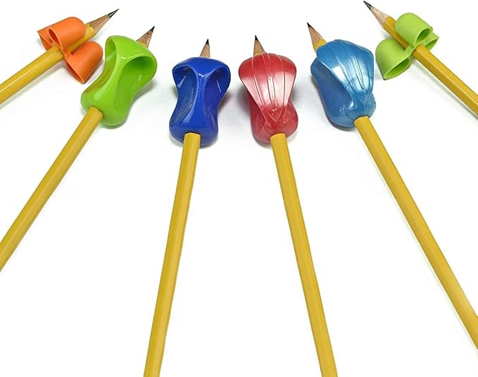 The Pencil Grip Early Childhood Set of 6, Writing Aid Set for Righties and Lefties, Assorted Colors - ECG-006