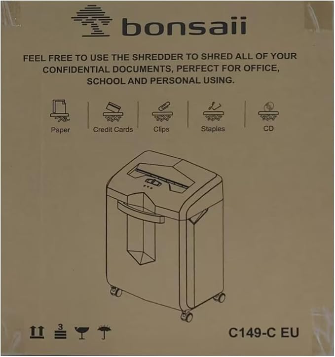 Bonsaii Paper Shredder, 18-Sheet 60-Minutes Shredder for Office Heavy Duty Cross-Cut Shredder with 6 Gallon Pullout Basket 4 Casters(C149-C)