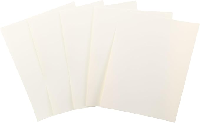 Cardstock 8.5 x 11 Paper Pack - 65lb Smooth Card Stock for Crafts, Cardmaking, Printers - 100 Scrapbook Sheets - Double Sided with Solid Core, Ivory