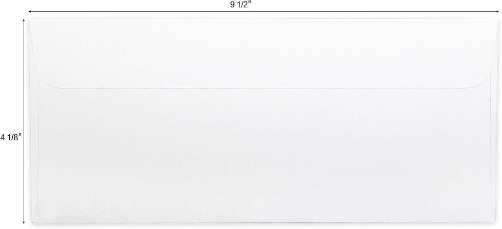 HERKKA #10 Security Self-Seal Envelopes, No.10 Windowless Bussiness Envelopes, Security Tinted with Printer Friendly Design - Size 4-1/8 x 9-1/2 Inch - White - 24 LB - 1000 Pack