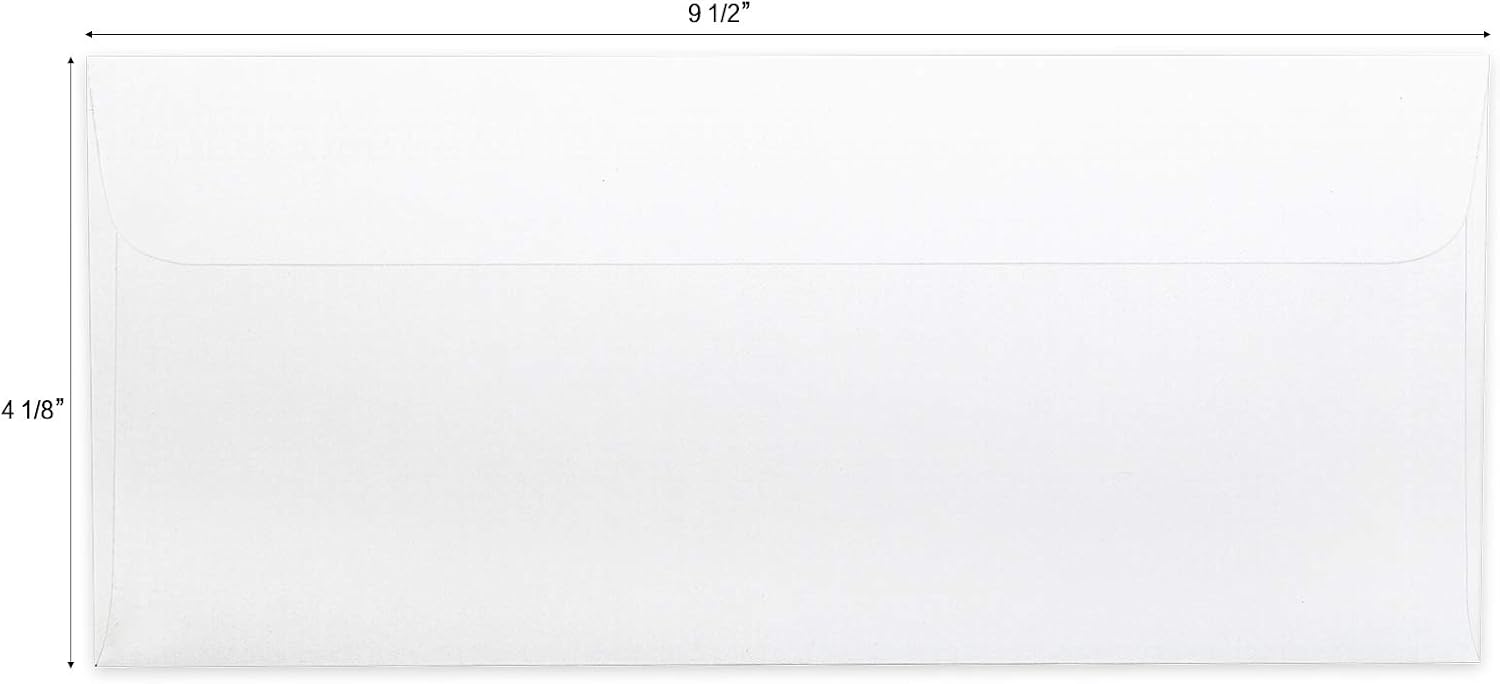 HERKKA #10 Security Self-Seal Envelopes, No.10 Windowless Bussiness Envelopes, Security Tinted with Printer Friendly Design - Size 4-1/8 x 9-1/2 Inch - White - 24 LB - 1000 Pack