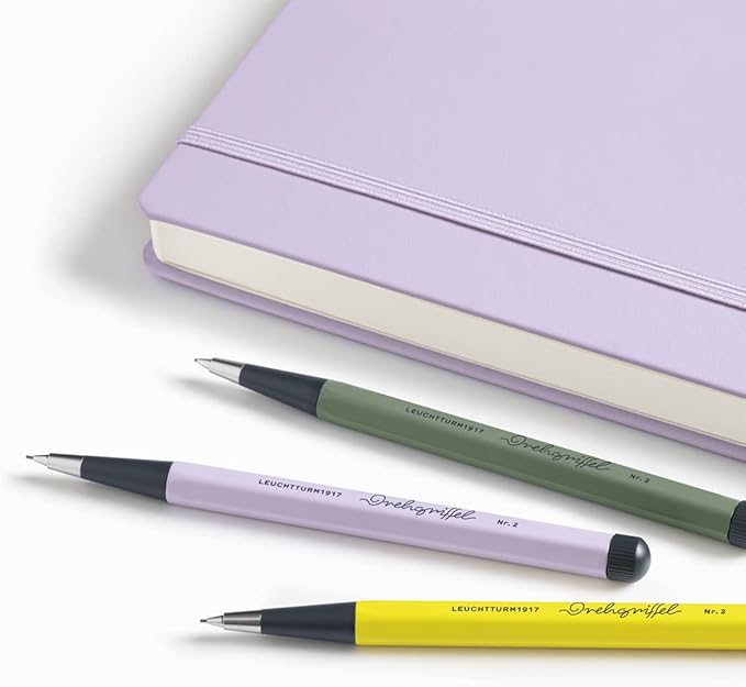 LEUCHTTURM1917 - Drehgriffel Mechanical Pencil - Refillable Writing Stylus with 0.7 mm HB Graphite Lead (Olive)