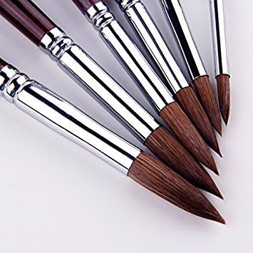 Artist Paint Brushes-Superior Sable Watercolour Brushes Round Point Tip Paint Brush Set for Watercolor Acrylic Painting Supplies