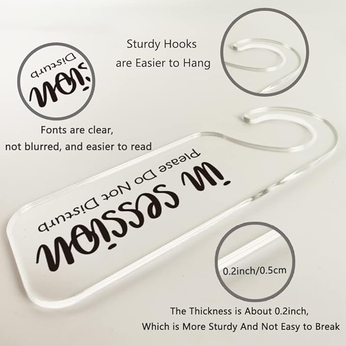 Do Not Disturb Door Sign Engraved Acrylic Hanger Handle Home Decor Acrylic Banner Acrylic Hanging Sign Door Plaque Handmade Office Hanging Sign In Session Acrylic
