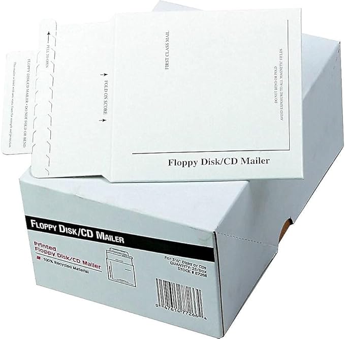 Quality Park QUAE7266 Recycled Multimedia/CD Mailers, Foam-Lined, 5x5, 25/Box White