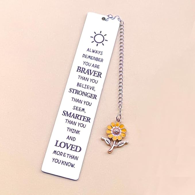 Inspirational Gifts Bookmarks for Girls Women Always Remember You are Braver Bookmark for Coworker Daughter Book Reader Lovers Gifts for Bookworm Encouragement Gift for Niece