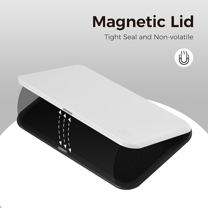 Large Stamp Pad - 3.50"x 6.25", Magnetic Lid, Premium Quality Felt Stamp Pad (Black)