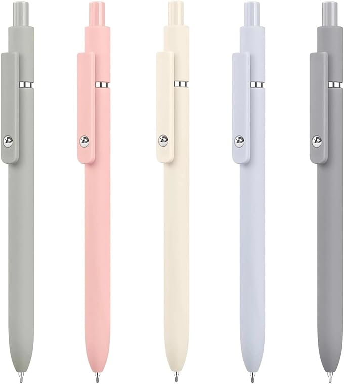 Nurse Pens, Easter Gifts for Women Coworker Doctor Nurses, Aesthetic Preppy Office Supplies, Office Desk Accessories Nursing School Essentials, Fine Point Pen for Journaling Note Taking(5 Pcs Morandi)