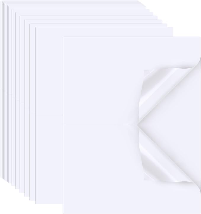 Joyberg Shipping Labels, 8.5""x11"" Shipping Label Paper, 2 Per Page Printable Sticker Paper, Shipping Label Printer Paper, Label Paper for Laser/Inkjet Printers, White