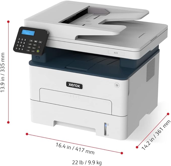 Xerox B225DNI All-In-One Printer, Laser, B&W, Wireless, ADF, Letter, Print, Scan, Copy, Energy Star Certified, Up to 36PPM