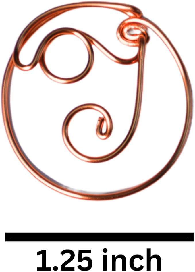 Personalized Initial Copper Bookmark, Set of 5, Handmade Copper Gift for Her, Him, Couple on Birthday, Wedding Anniversary, Alphabet Bookmark (I)