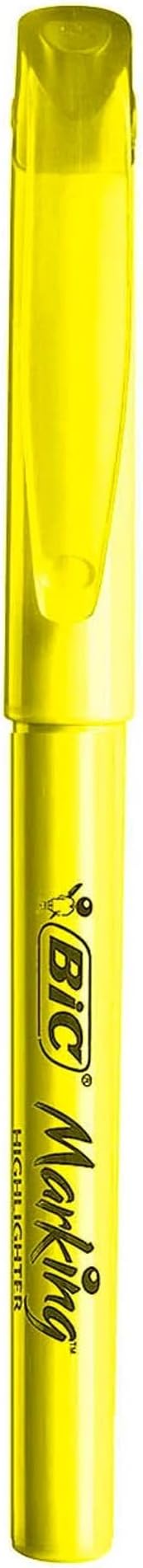 BIC Brite Liner Yellow Highlighters, Chisel Tip, 12-Count Pack of Yellow Highlighters, Ideal Highlighter Set for Organizing and Coloring