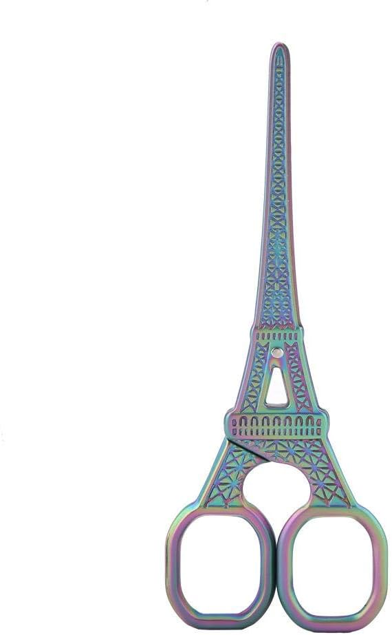 Eiffel Tower Scissors, Stainless Steel DIY Fashionable Sewing Shears Art Work Dresser Embroidery Tool (multicolour)