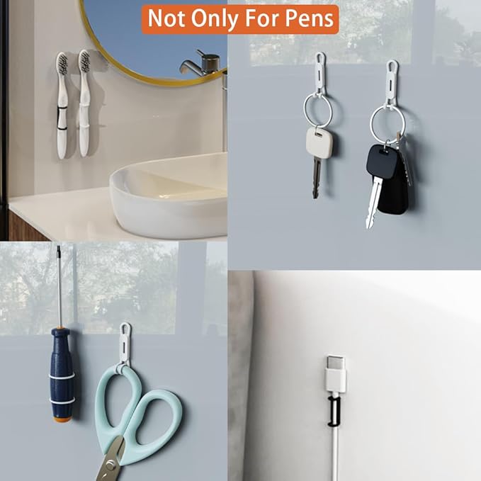 12 Pack Magnetic Pen Holder for Refrigerator, Silicone Magnetic Pencil Holder for Locker, Magnetic Dry Erase Marker Holder for Whiteboard, Desk, Clipboard (6 colour)