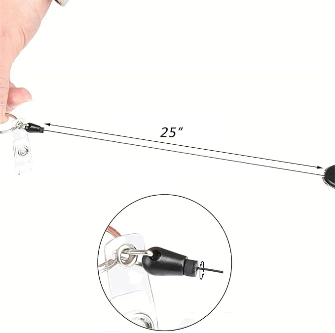 VIQWYIC 2 Pack Retractable ID Badge Holder with Clip, Bling Badge Reels with Clear Card Holders for Office Worker Teacher Doctor Nurse (Silver)