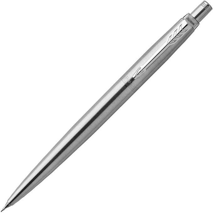 Parker Jotter Mechanical Pencil, Stainless Steel with Chrome Trim, 0.5mm, HB #2, Smooth & Precise, Signature Retractable Design, Gift Boxed