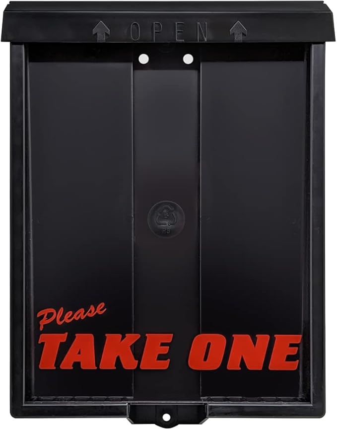 Outdoor Real Estate Brochure Box with Snap Shut Lid, Take One Document Holder Holds 100+ 8.5x11 Documents, Flyers, Literature and Other Outdoor Marketing Needs