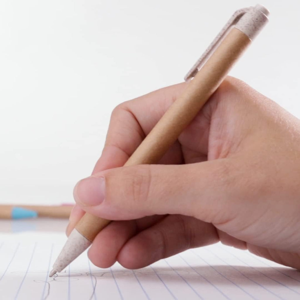 Simply Genius 100-Pack Eco-Friendly Retractable Ballpoint Pens, 1mm Tip, Black Ink, Medium Point for Journaling, Office, School and Home (Assorted)