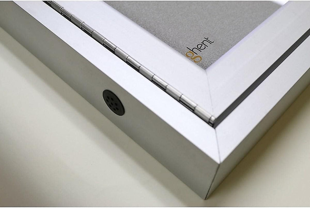 Ghent 36"x72" 2-Door Outdoor Enclosed Vinyl Bulletin Board, Shatter Resistant, with Lock, Satin Aluminum Frame - Silver (PA33672VX-193), Made in The USA