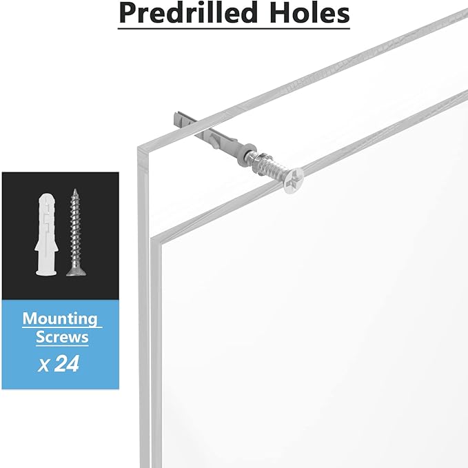 MaxGear Wall Mount 8.5x11 inches Acrylic Sign Holder with Mounting Screws, Plastic Clear Acrylic Picture Frame for Home, Office, Store, Restaurant, Landscape (12 Pack)