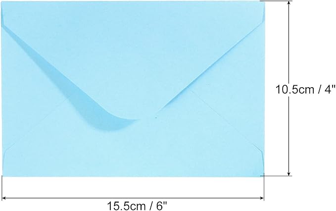 PATIKIL Mini Envelopes, 50 Pack Gift Cards Business Cards Envelope for Greeting Weddings, Blue