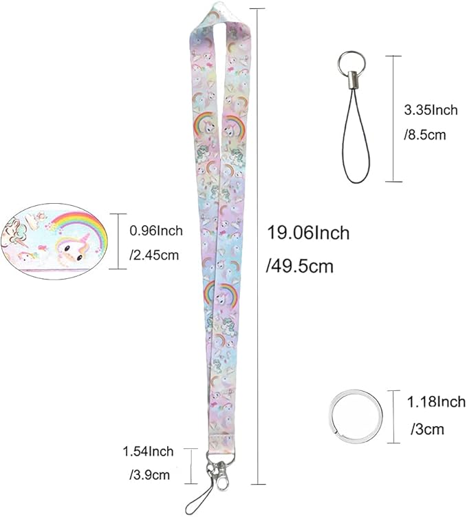 Yiflin Cute Neck Lanyard for Keys, Wallet, Id Card Holder, Cool Keychain Lanyard for Women, Men, Teacher