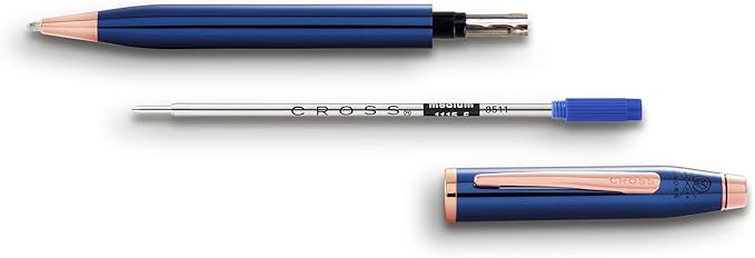 New+Cross blue medium ball-point pen refill