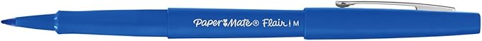 Paper Mate 2027070 1.1 mm Medium Tip Flair Pen - Navy Blue (Pack of 4)