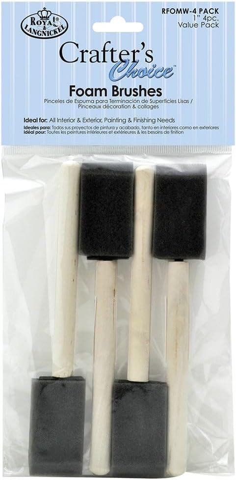 ROYAL BRUSH RFOMW Foam Brush, 20-Pack