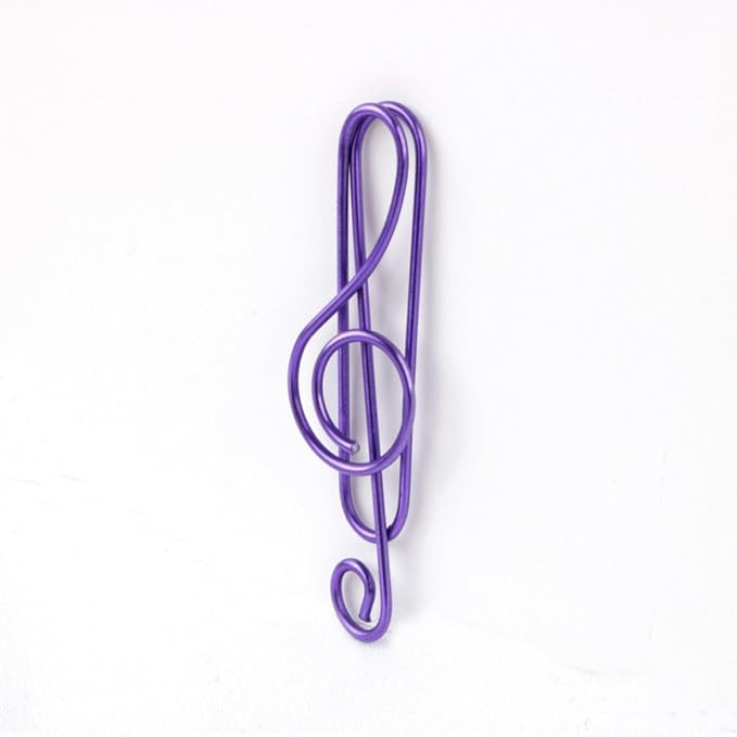 Paper Clips,Hdtyyln 20Pcs Metal Creative Musical Notes Style Cute Paper Clips Assorted Metal Paper Clips Musical Notes Clips Music Office Accessories for Desk Bookmark Office School Notebook Colors