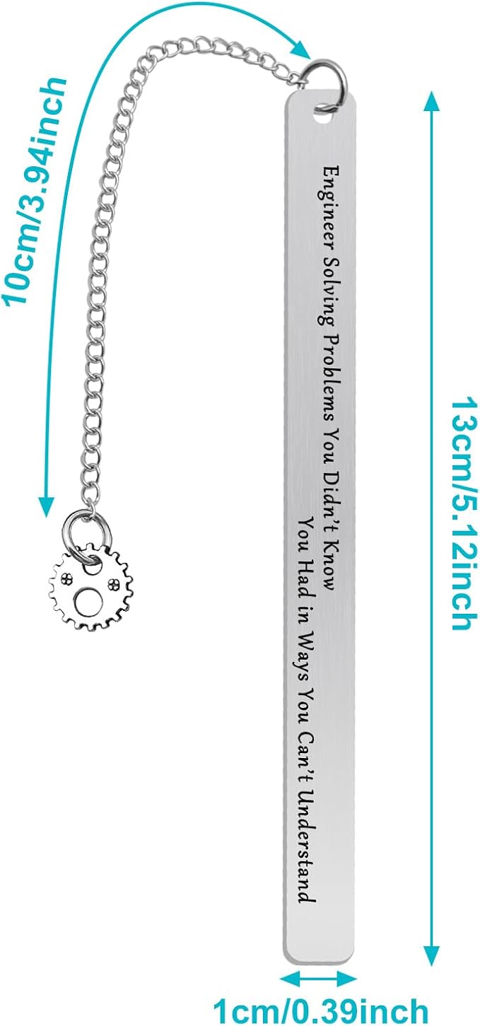 Bookmark Gifts for Engineer Mechanical Engineer Design Engineering Gear Gifts Funny Bookmark Gifts for Learned Engineer Engineering Student Construction Engineer Engineering School Graduation Gifts