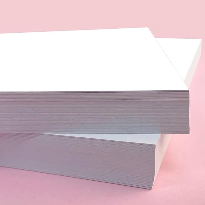 100 Sheets White Cardstock 4" x 6" Thick Paper - Blank Heavy Weight 350gsm Cover Stock paper for Invitations,Stationery Printing,Scrapbooking,Crafts,DIY Cards, Paper Crafting (4x6 Inches)