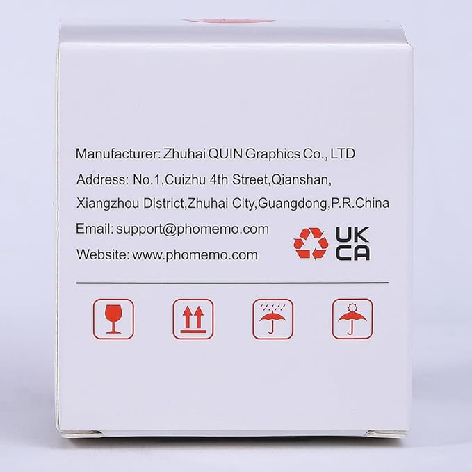 Phomemo Thermal Labels- Sticker Label for M110/M221/M220/M120/M200 Label Printer,1.97"x3.15"(50x80mm),100 Labels/Roll, Black on White