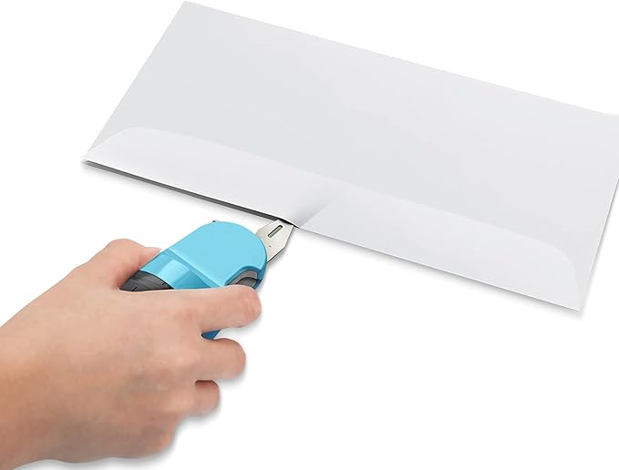 Guard Your ID 3 in 1 Wide Advanced Roller with Retractable Box & Envelope Opener and Identity Theft Prevention Security Stamp Turquoise