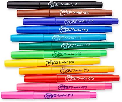 Mr. Sketch Scented Stix Markers, Fine Tip, Assorted Colors, 216 Count