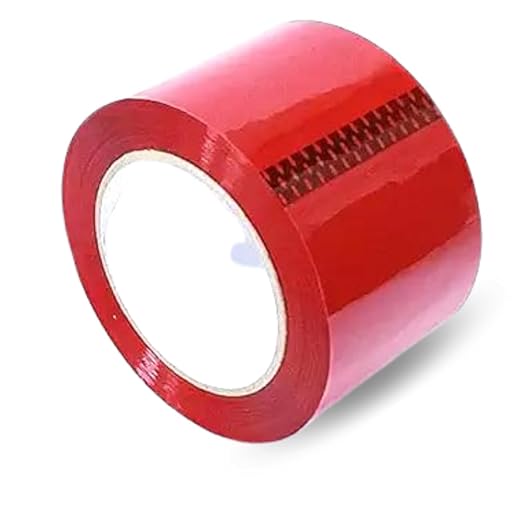 Heavy Duty Packaging Color Tape for Shipping,Packing and Moving 2" Wide x 2.0 Mil Thick -110 Yrd Roll -Acrylic Adhesive Tape for Box Sealing. (1 Roll, Red, 2" Wide x 110 yds).