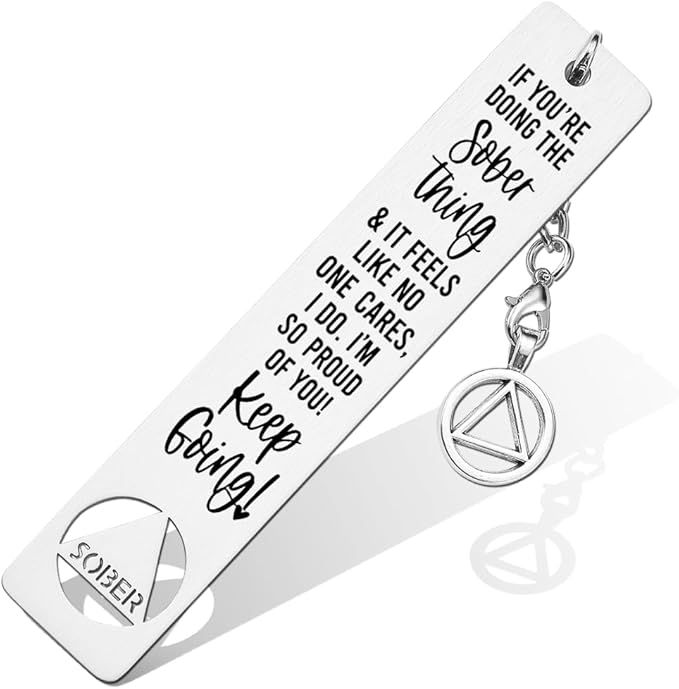 Sobriety Gift for Women Men, Proud of You Sobriety Bookmark, Alcoholics Addiction Stay Clean and Sober Bookmark, Inspirational Christmas Graduation Gifts-DB12