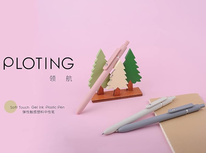 erofa 5 PCS Zennyth Gel Pens Quick Dry Fine Point Premium Retractable Rolling Ball Black Ink Smooth Writing Pens for School Office (Morandi)