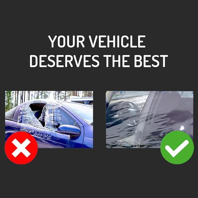 HI-TECH Collision Crash Wrap, 36" X 100' X 3 MIL, Wreck Wrap for Damaged Vehicles, Super Sticky Adhesive, Automotive Crash Protection Film, Clean Removal