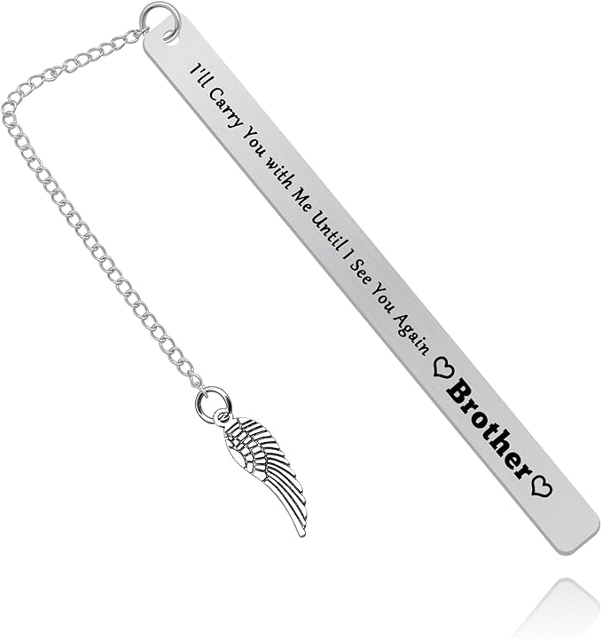 Brother Memorial Bookmark Memorial Gift for Loss of Brother Sympathy Gift for Loss of Brother in Memory of Brother Remembrance Bereavement Gifts for Men Loss of Brother Friends Gifts Book Mark