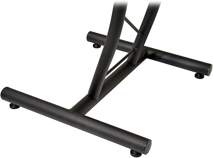 Kingdom KML8CB All Metal-Constructed Curved Lectern with “H” Style Base, Stand up Church Pulpit, Slanted Lectern, Conference Podium for Speakers, Speeches, Other Occasions, Powder Coat Finish Black