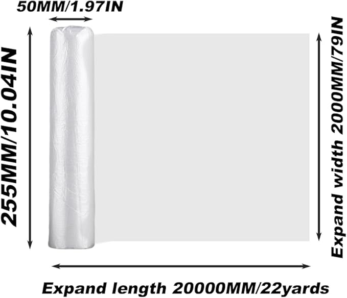 79 Inch x 22 Yards Cushion Wrap Silk Film, Easily Install Foam into Cushion, Upholstery Cushion Wrap, Drop Packaging Film Cover for Furniture Home Office, 1 Roll