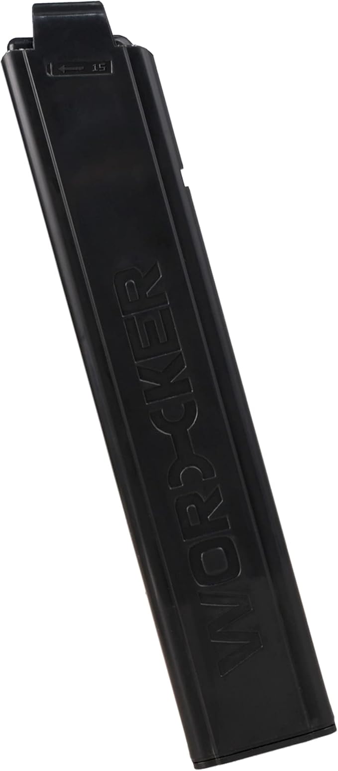 WORKER 15 Round Mini Slanted Talon Mag Quick Reload Clid Compatible Nightingale Blaster (Not Compatible with 18 Slanted Talon Mag) Gray Black