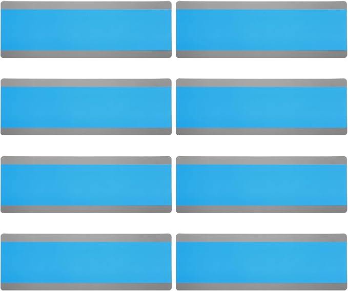 YOKIVE 8 Pcs Guided Reading Strips, Book Highlighter Strips Reading Tracker Bookmark Teacher Supply, Great for Classroom (Blue Transparent, 7.48"x2.76")