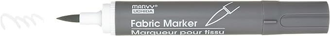 Uchida 722-C-12 Marvy Fabric Brush Point Marker, Warm Gray