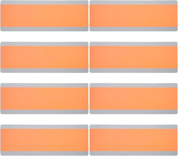 YOKIVE 8 Pcs Guided Reading Strips, Book Highlighter Strips Reading Tracker Bookmark Teacher Supply, Great for Classroom (Orange Transparent, 7.48"x2.76")