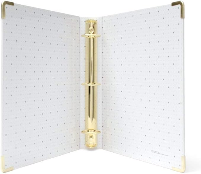 russell+hazel Vegan Leather Signature Binder Bone (51188)
