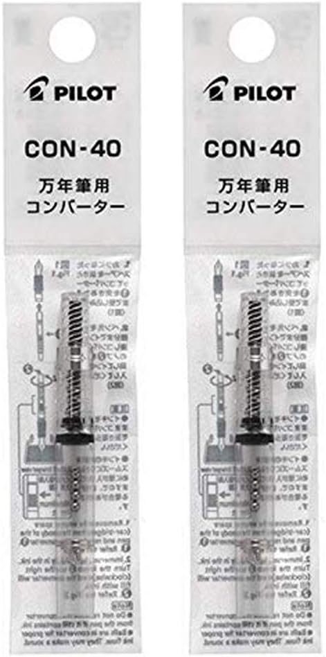 Pilot Fountain Pen Ink Converter (CON-40) Screw Type Value Set of 2… (2 Pack)