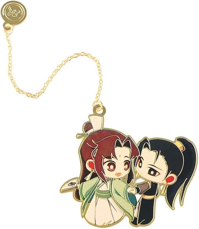 Chinese Mo Dao Zu Shi Bookmark Grandmaster of Demonic Cultivation Wei Wuxian LAN Wangji Metal hollowing Bookmark Chinese Style Tassel Book Markers Pagination Mark
