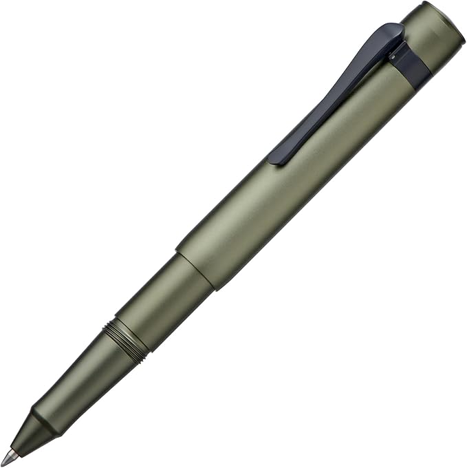 Hongdian M2 Black Forest Mini Rollerball Pen, Fine Point 0.5mm, Sleek Aluminium Pocket Pen with Black Ink Refill, Ideal for Travel & Signature (Army Green)